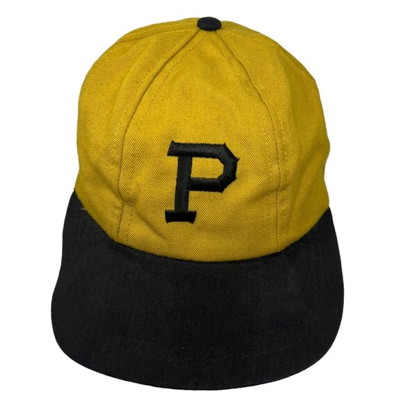 Pittsburgh Pirates Vintage 1960's 50's Fitted Baseball Hat Cap 6 5/8 Gold MLB - Picture 1 of 8
